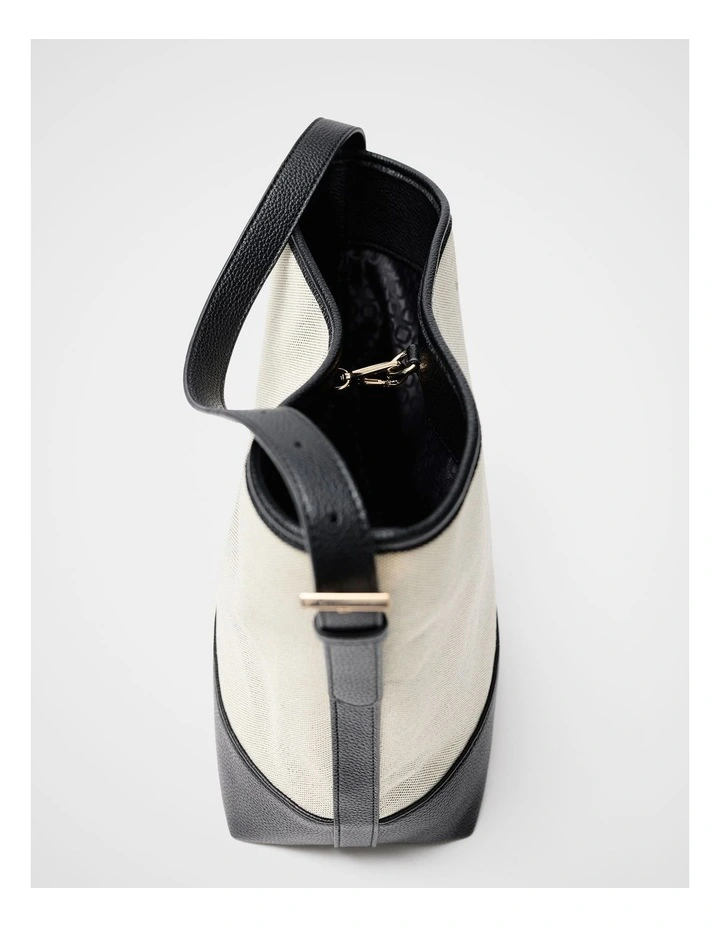 Taylor Canvas Tote Bag in White image 3