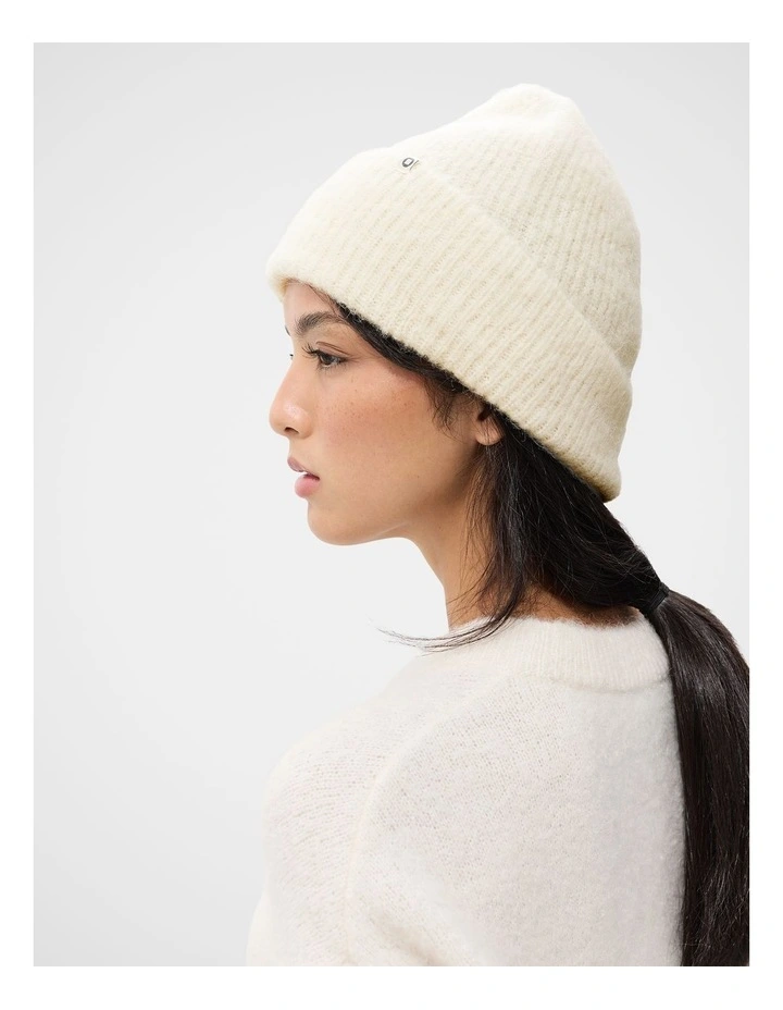 Lofty Luxe Beanie in White image 4