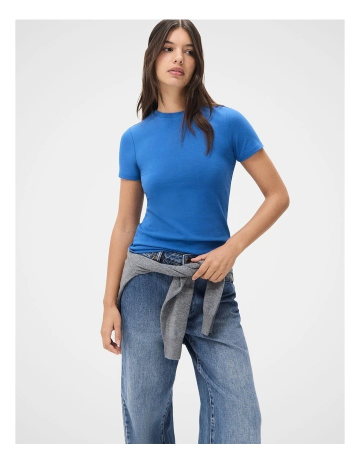 Australian Cotton Fitted Tee in Blue image 1