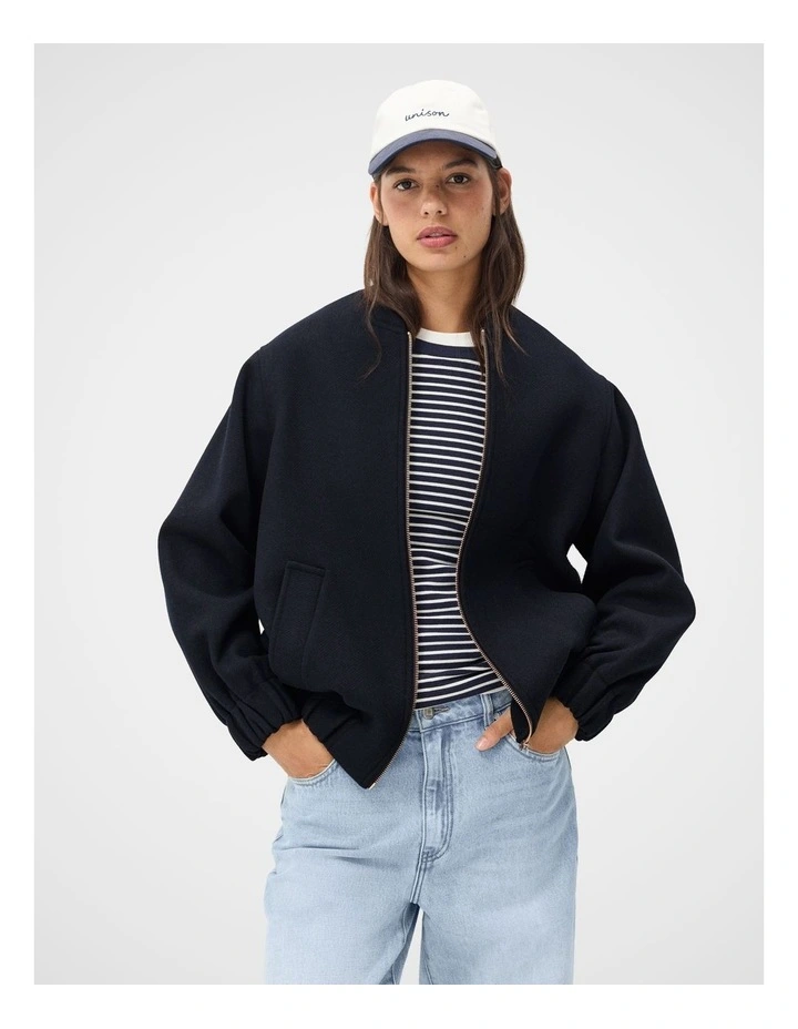 Wool Blend Bomber Jacket image 1