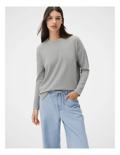 Cosy Long Sleeve Tee in Grey