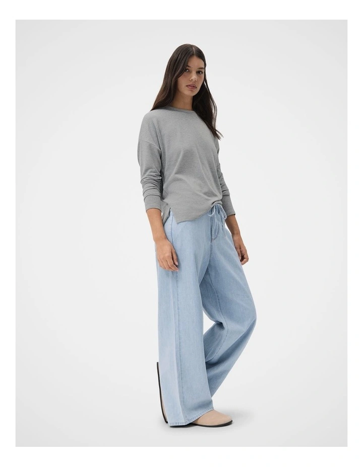 Cosy Long Sleeve Tee in Grey image 4