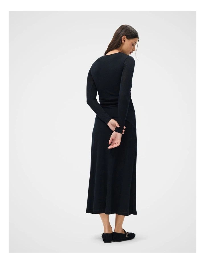 Merino Drape Detail Dress image 2