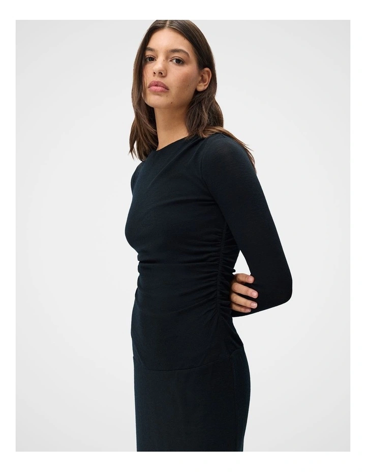 Merino Drape Detail Dress image 3
