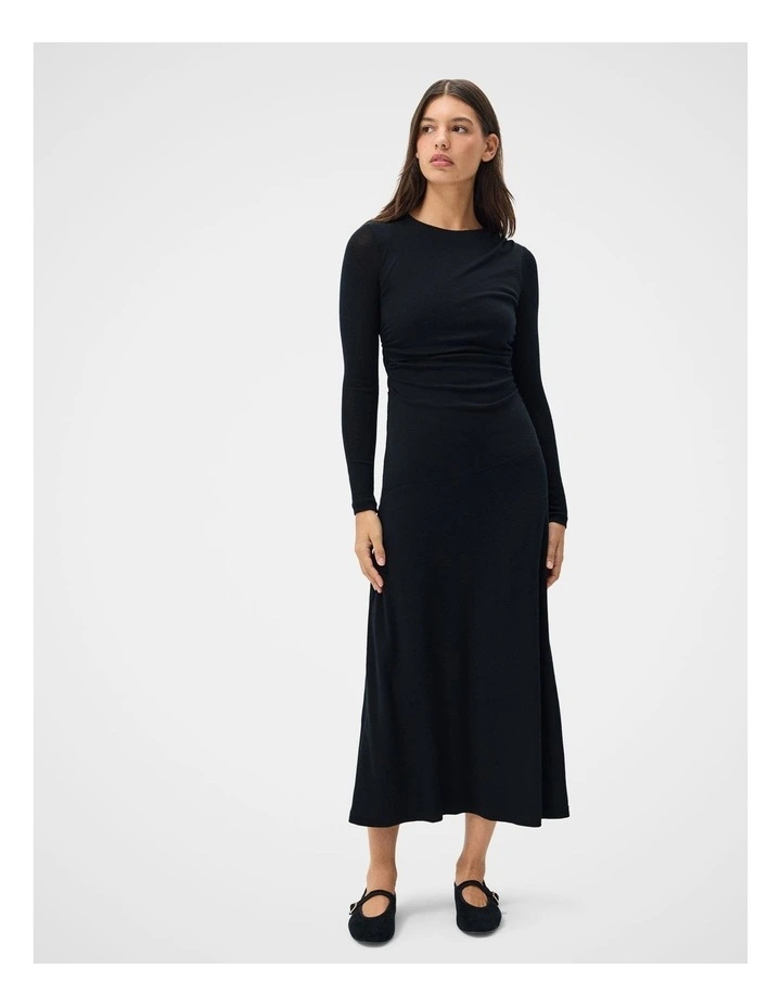 Merino Drape Detail Dress image 4