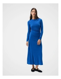 Merino Drape Detail Dress