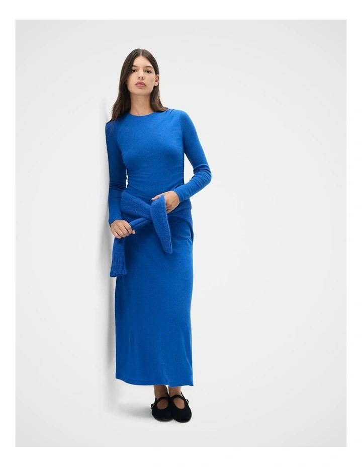 Merino Drape Detail Dress image 4