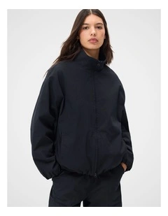 Cotton Blend Bomber Jacket