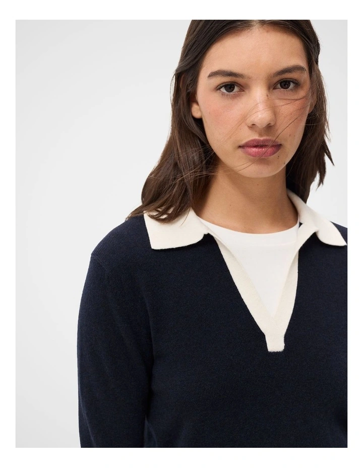 Sporty Collared Wool Knit image 3