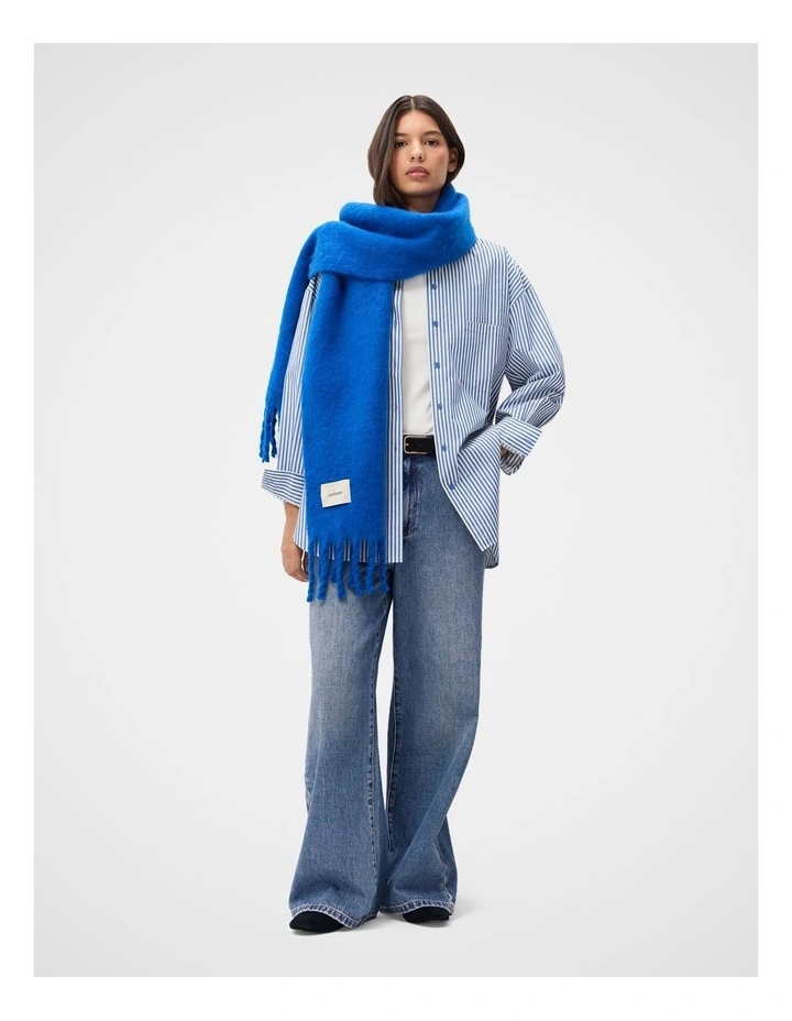 Classic Solid Scarf in Cobalt image 3