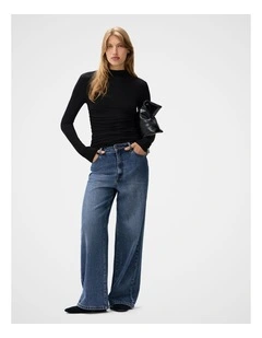 Metallic Mock Neck Top