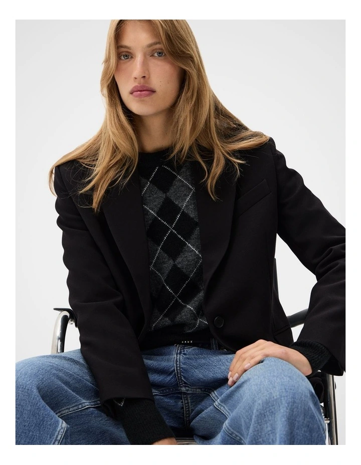 Argyle Crew Neck Knit image 3
