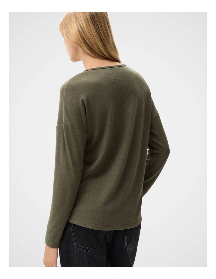 Soft V Neck Long Sleeve Tee image 2
