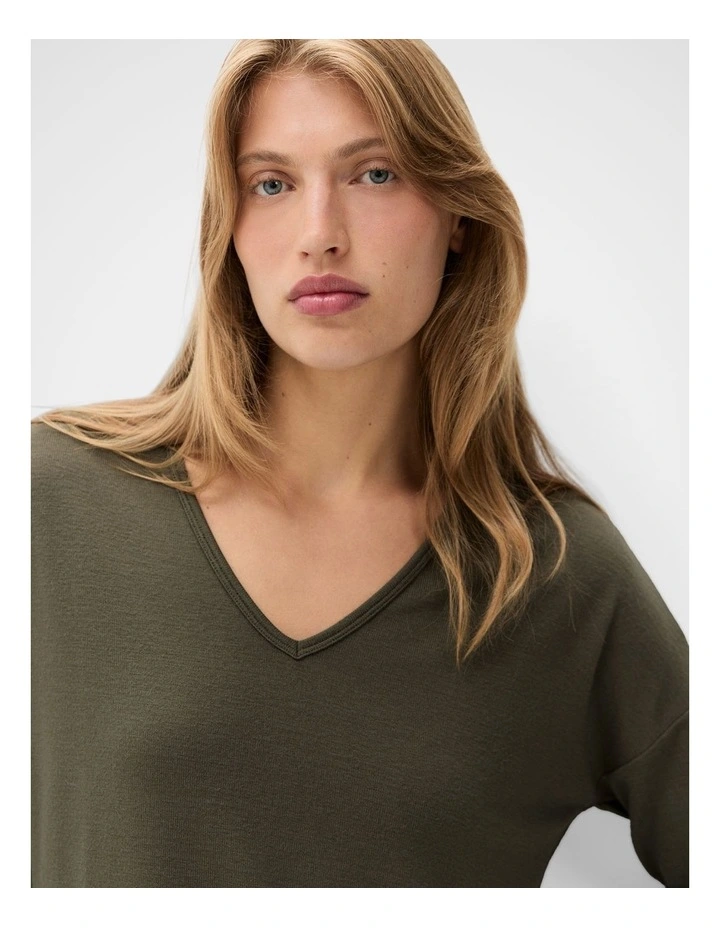Soft V Neck Long Sleeve Tee image 4