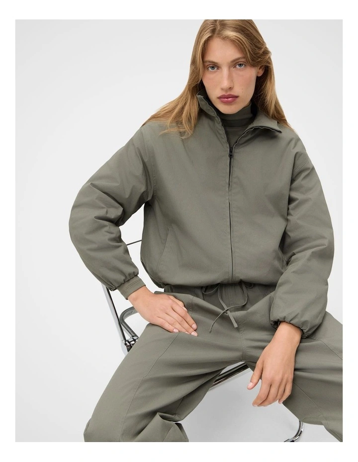 Cotton Blend Bomber Jacket image 3