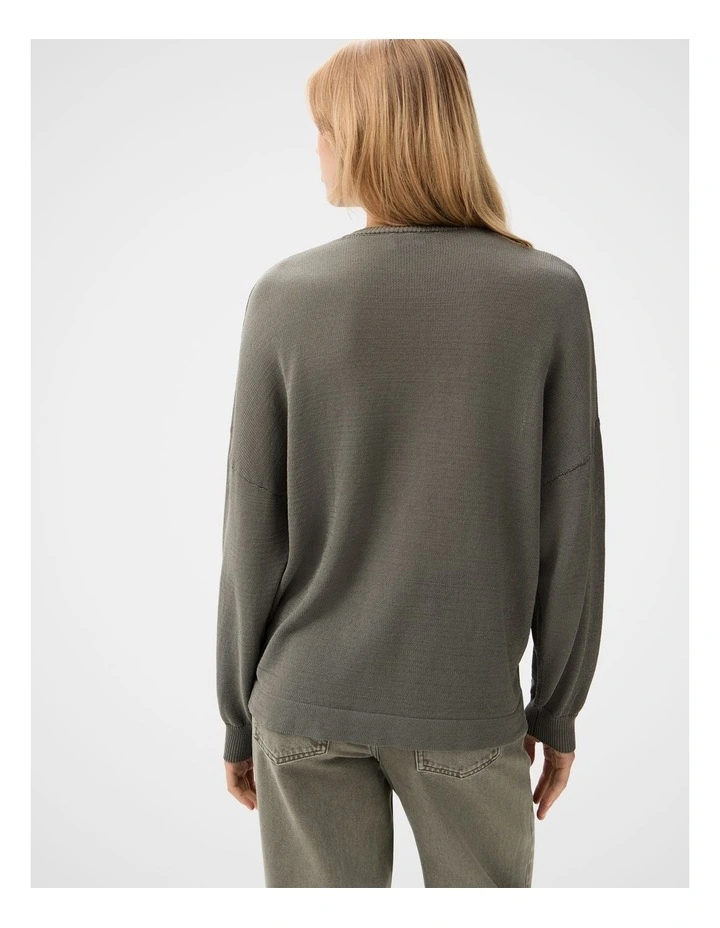 Oversized Cotton Blend Knit image 2