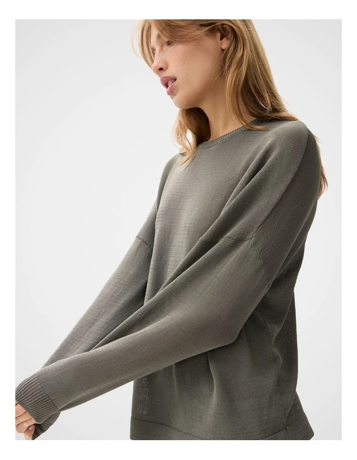 Oversized Cotton Blend Knit image 3