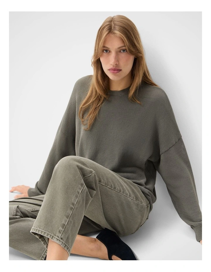 Oversized Cotton Blend Knit image 4