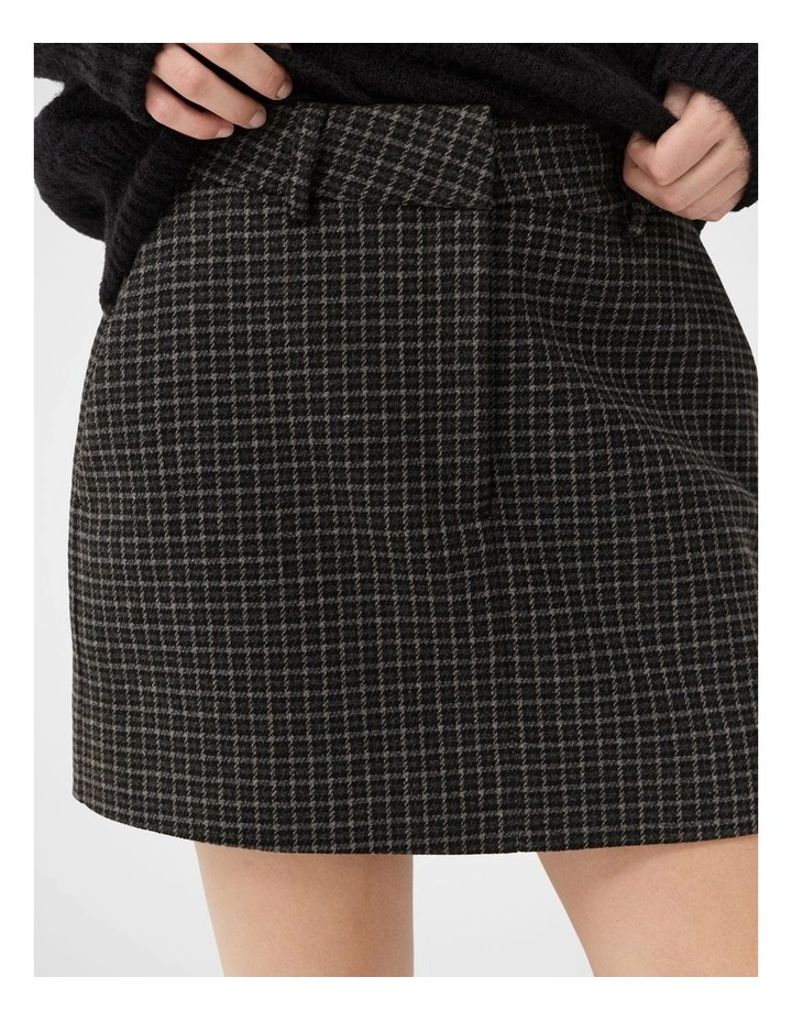 Check Tailored Mini Skirt image 5