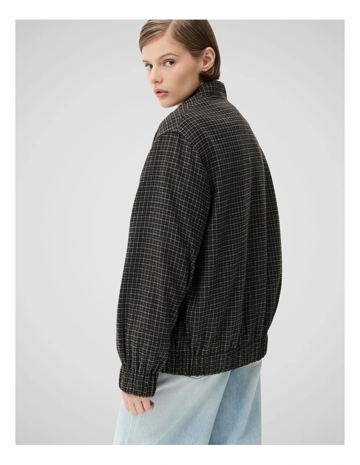 Relaxed Check Bomber Jacket image 2
