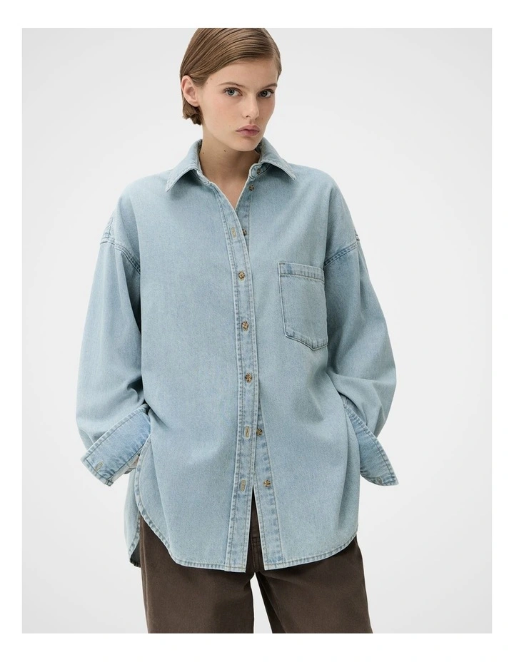 Oversized Denim Shirt image 3