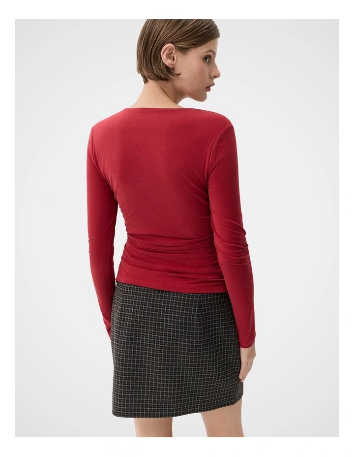 Ruched Detail Long Sleeve Top image 2