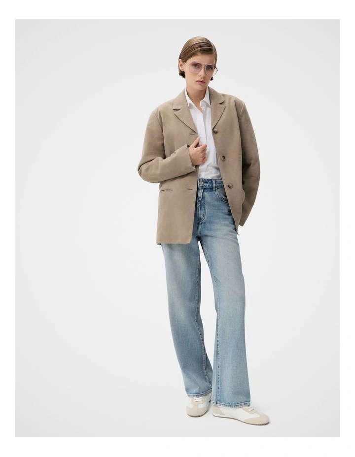 Relaxed Suede Blazer image 1