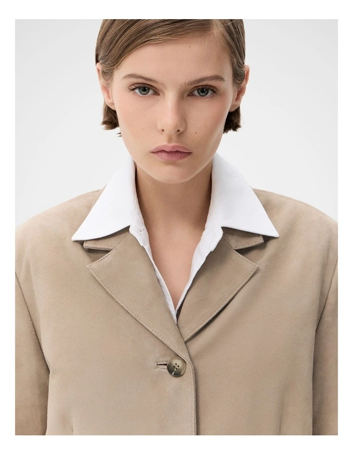 Relaxed Suede Blazer image 4