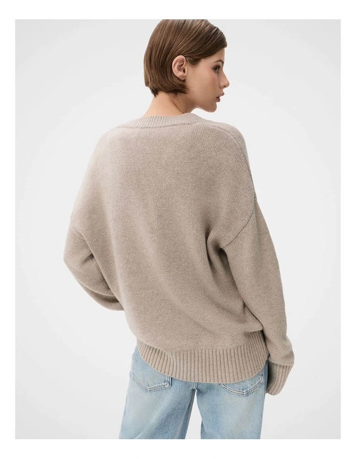 Relaxed V Neck Knit image 2