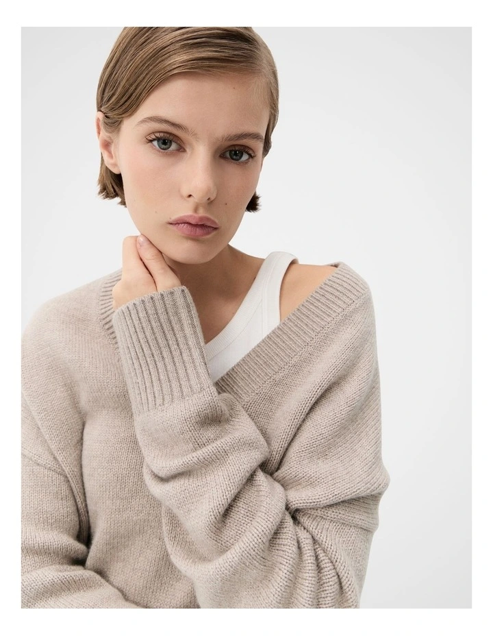 Relaxed V Neck Knit image 4