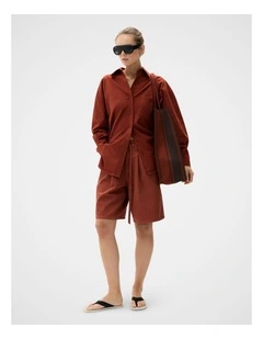 Pleat Front Bermuda Short