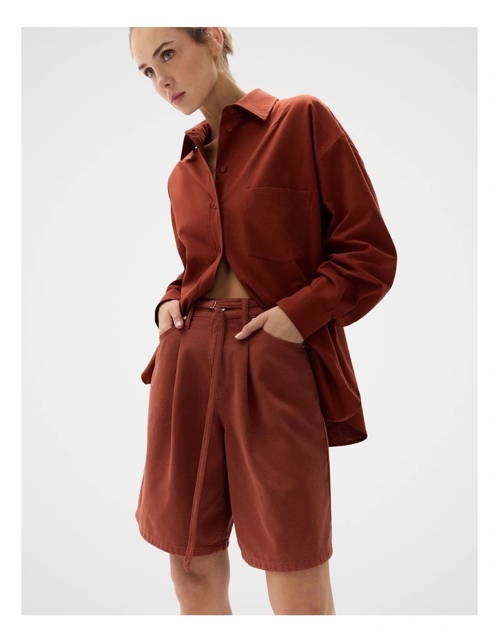 Pleat Front Bermuda Short image 4