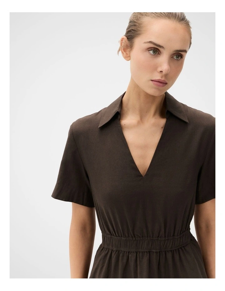 Collared V Neck Dress image 4