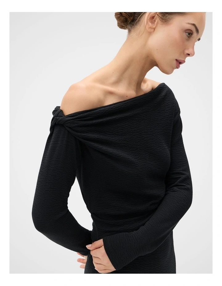 Textured Off Shoulder Dress image 4