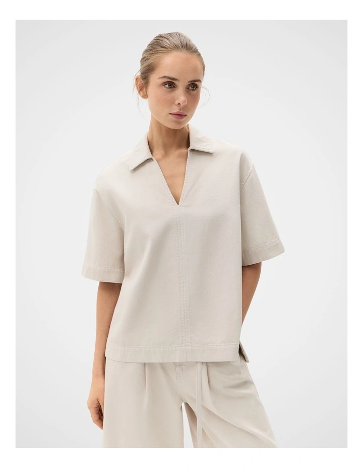 Relaxed Denim Pullover image 1