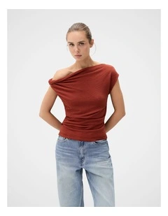 Textured Off Shoulder Top