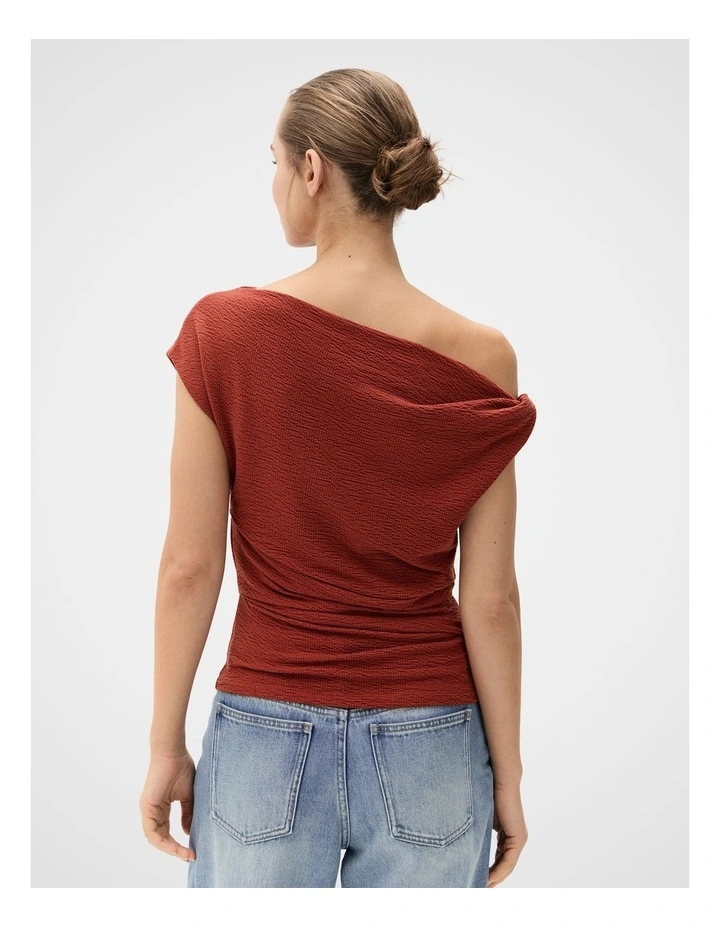 Textured Off Shoulder Top image 2