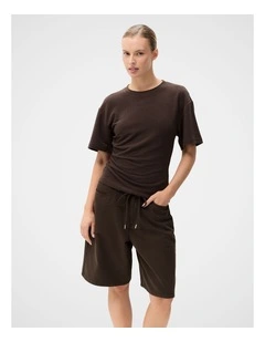 Textured Tuck Detail Tee