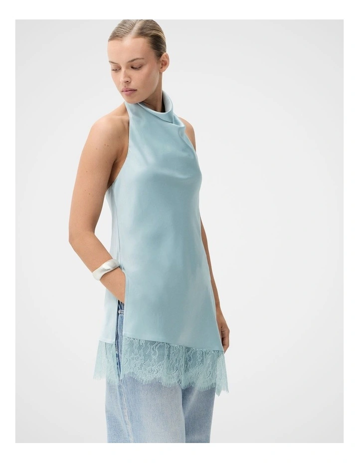 Lace Trim Halter Top image 3
