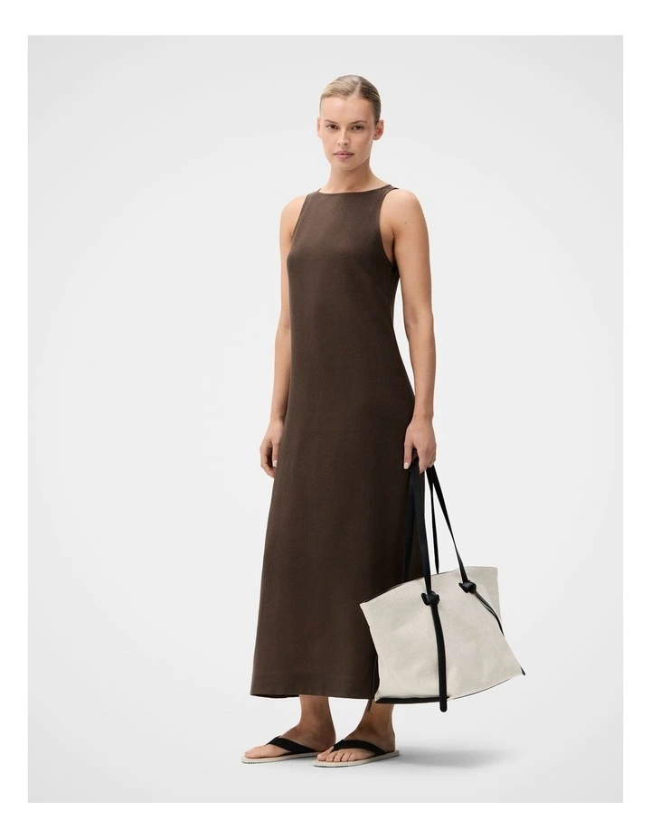 Linen Sleeveless Maxi Dress image 3