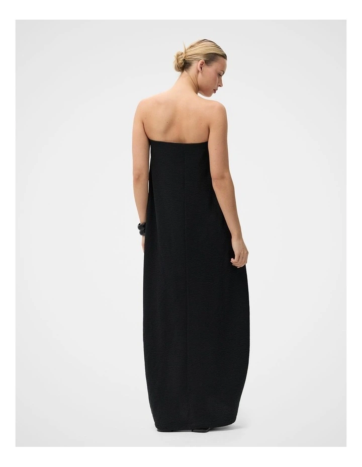 Textured Strapless Balloon Dress image 2