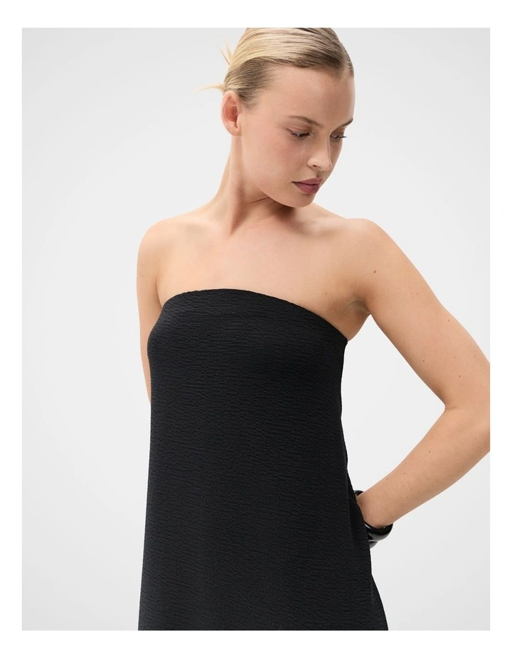 Textured Strapless Balloon Dress image 4
