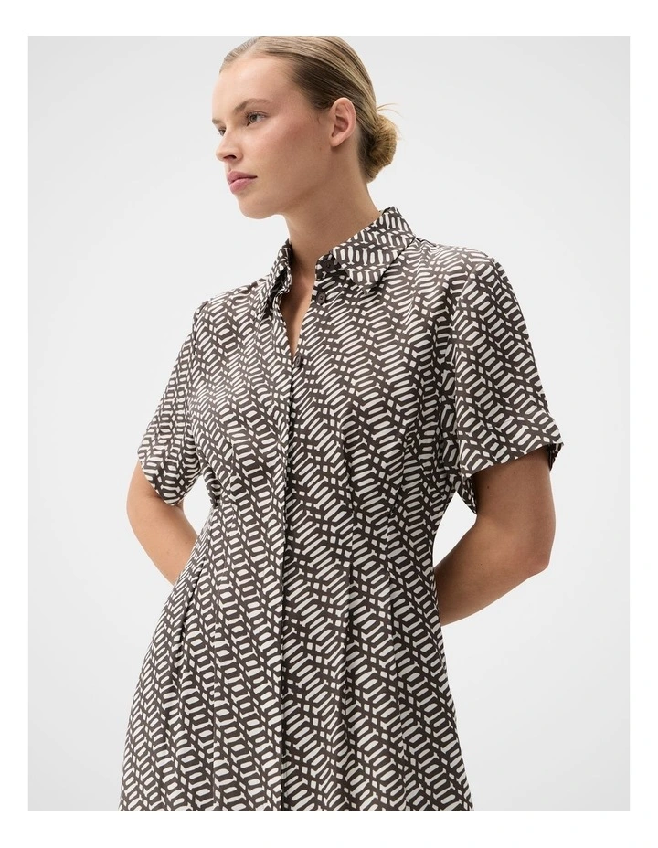 Collared Geo Midi Dress image 4