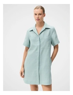 Collared Linen Dress
