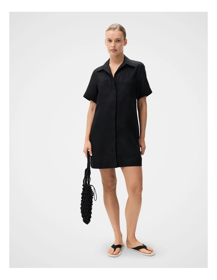 Collared Linen Dress image 3