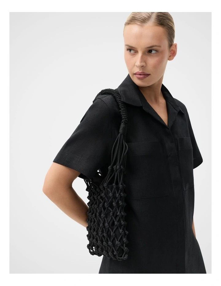 Collared Linen Dress image 4