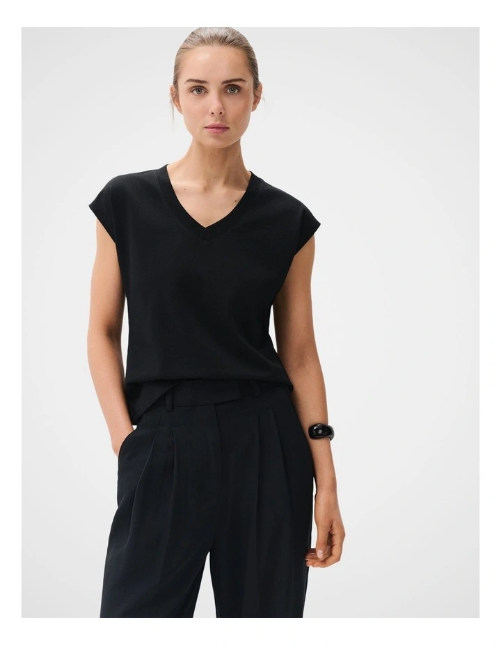 Aus Cotton Sleeveless V Neck Tee image 1