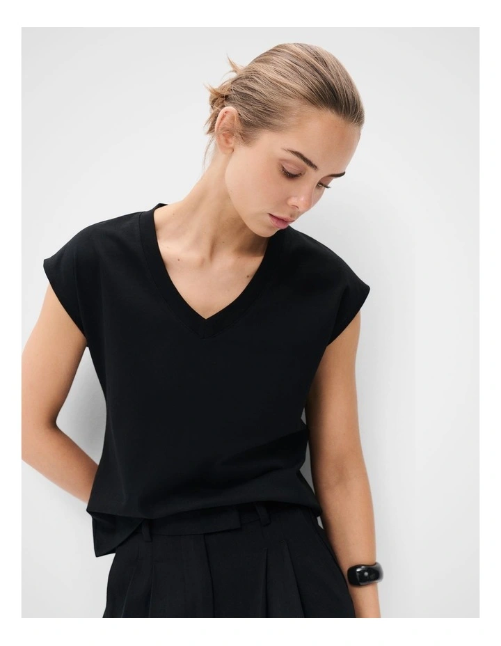 Aus Cotton Sleeveless V Neck Tee image 4