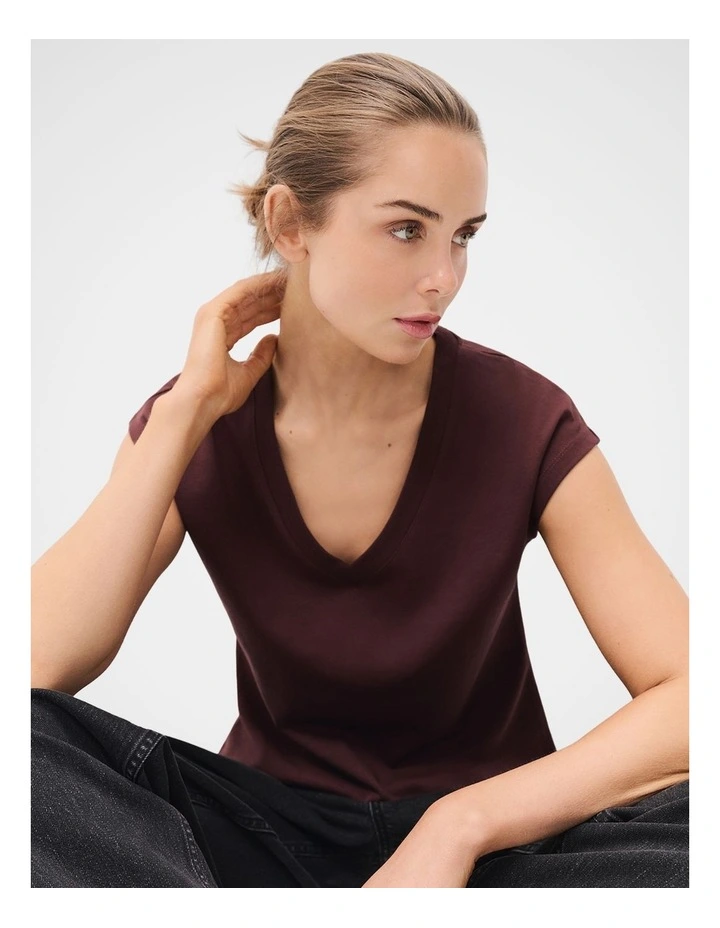 Aus Cotton Sleeveless V Neck Tee image 3