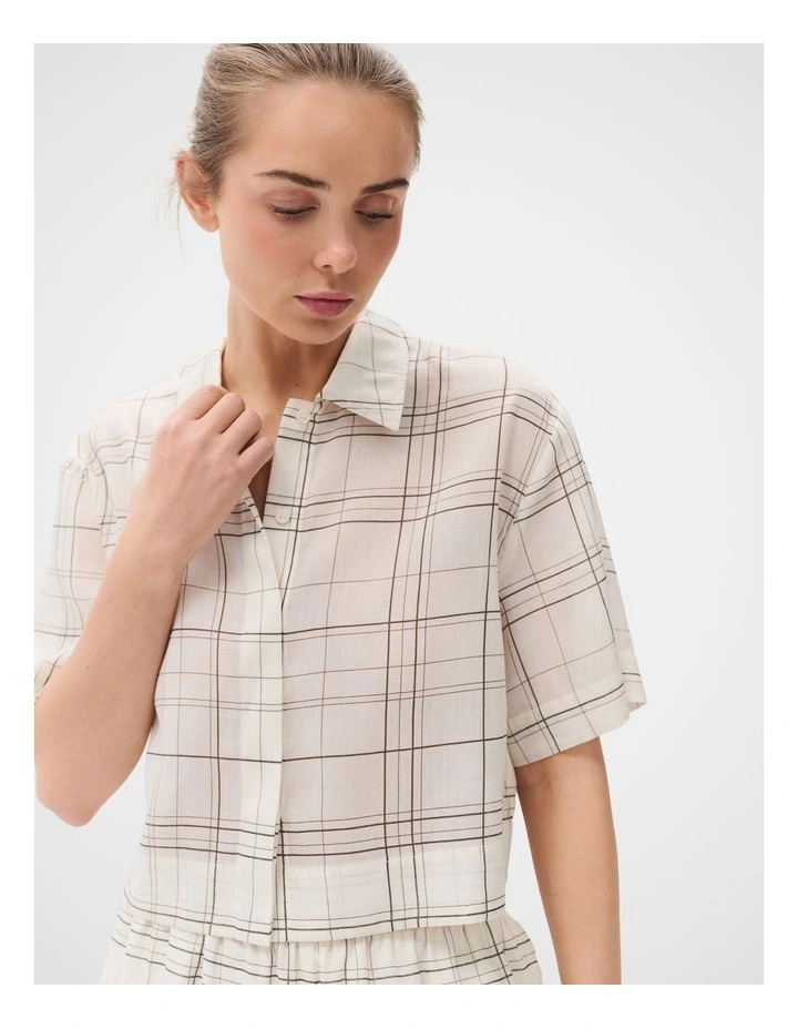 Check Ramie Shirt image 4